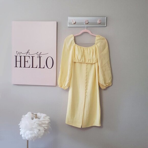 NWT Kourt yellow puff sleeve crop top & maxi skirt bundle set, S - Picture 10 of 11